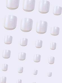 Bộ 48 móng tay giả phủ toàn bộ, đầu móng tay vuông dài vừa phải với móng chân vuông ngắn, bộ làm móng tay lấp lánh Aurora màu trắng kèm 1 dũa móng tay và 2 miếng đệm móng tay hai mặt, thích hợp cho bé gái và phụ nữ, tuyệt vời cho các ngày lễ như Ngày lễ tình nhân, Lễ Phục sinh, Ngày của mẹ, Giáng sinh - trắng - Xem 5
