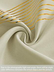 1片銀箔波紋款遮光窗簾,隔熱且防uv,適用於客廳和臥室 - 黑色 - 查看 4