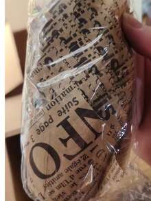 50pcs Brown/White Newspaper Style Greaseproof Paper Cupcake Liners For Muffin Cup