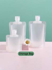 可重复灌装旅行收纳袋 | 洗发水/乳液可重复灌装扁平旅行瓶套装 - 彩色 - 查看 1