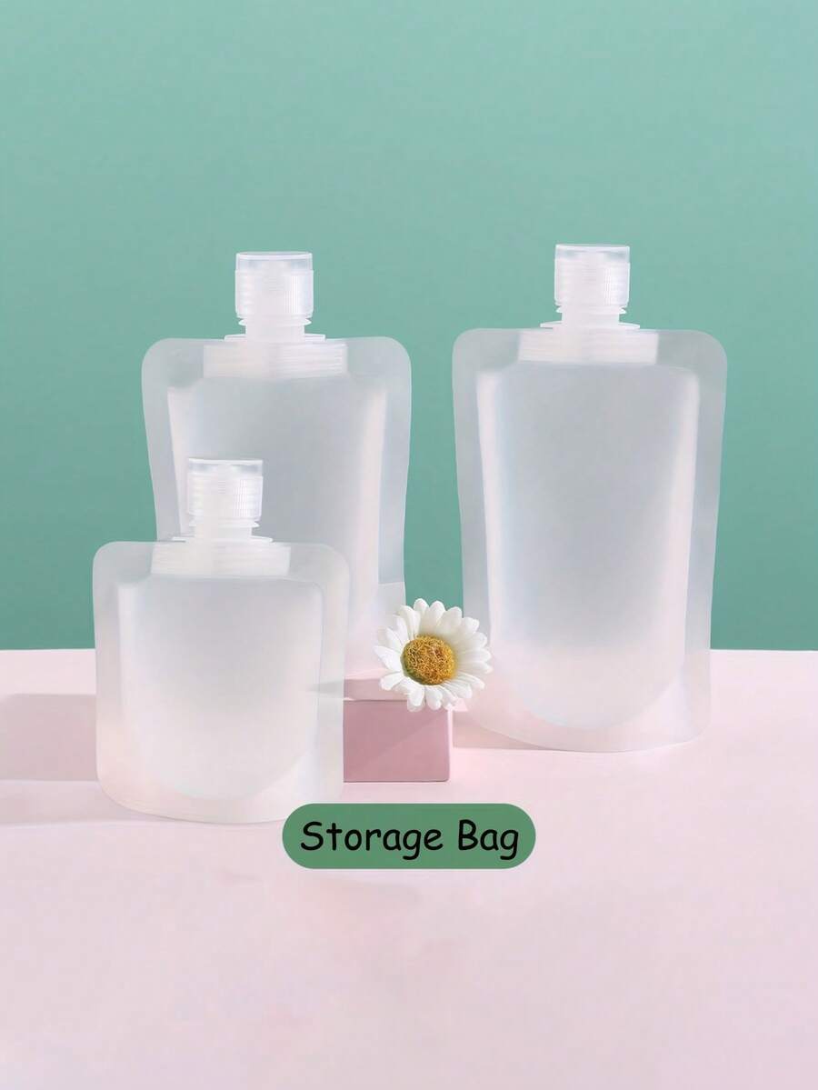 可重复灌装旅行收纳袋 | 洗发水/乳液可重复灌装扁平旅行瓶套装 - 彩色 - 查看 1