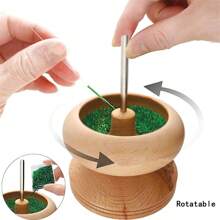 一款用于珠宝首饰生产的串珠机，配备1个珠宝棒铲或1个珠宝专用镊子带铲，方便旋转木粘土串珠机，用于制作腰围、手链、项链等串珠产品