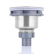 110mm Stainless Steel Sink Drain With Strainer, Kitchen Sink Drain Pipe Accessories With Sealing Cover, Clogging Prevention - Silver - View 6