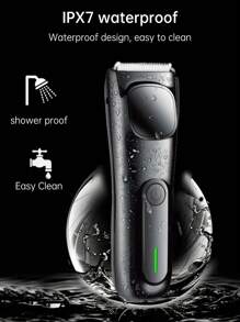 MIGUAN USB充电式电动体毛修剪器，全身可水洗，适用于剃须和修剪毛发，适用于身体各个部位，是馈赠佳品。 - 彩色 - 查看 8