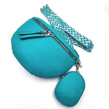 Stylish Waist Bag With An Additional Pouch And Adjustable Strap - Mint Green - View 3