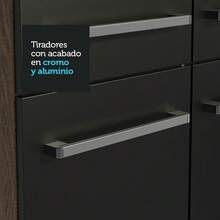 Cocina Integral Completa Modular Madesa 293cm Con Tarja Emilly Color Marrón/Negro 06 - Marrón y negro - Ver 8