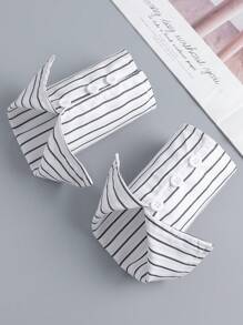 1 双黑白条纹衬衫袖口装饰袖秋季配饰