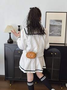 Bolsa de Ombro Bordada para Meninas, Couro PU, Bolsa Transversal para Adolescentes - A - Visão 6