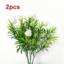 1 pièce/2 pièces Lumière solaire à LED en forme de fleur de gardénia, lumière de jardin solaire extérieure avec fleurs artificielles blanc chaud pour la décoration de jardin. Convient pour la pelouse, la décoration extérieure, les cadeaux de jardinage pour anniversaire