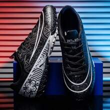 Men's Soccer Shoes Boys Students Grass Training Shoes Outdoor Football Shoes Unisex - Black - View 1