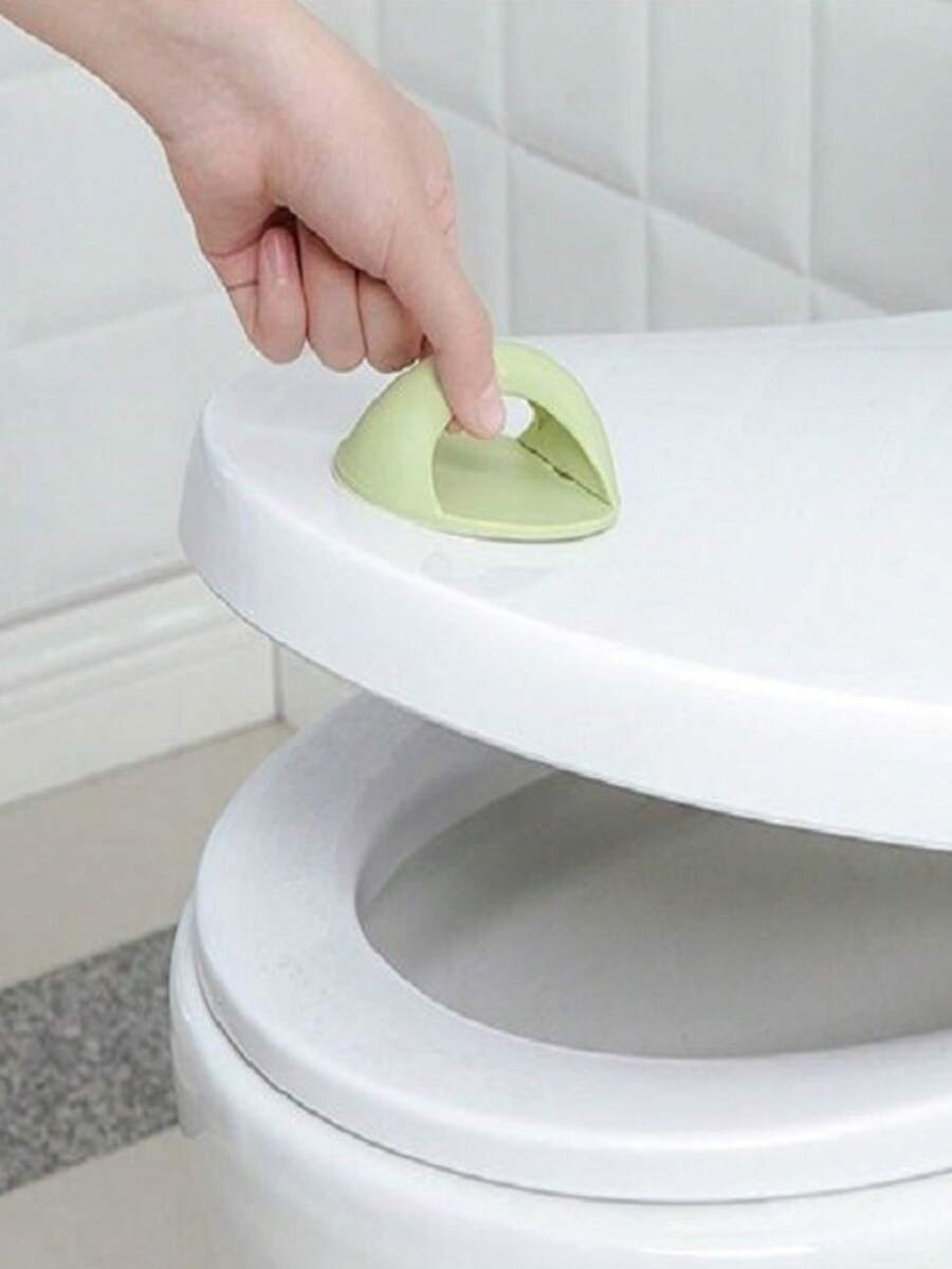 1 Piece Toilet Lid Lifter, No Drill Door Handle Drawer Window No Trace Pull Rod Handle, No Nail Strong Paste Wardrobe Handle Sliding Door Pull Rod, Durable Bathroom, Can Easily Lift The Lid, Suitable For Home And Public Bathroom Sanitary Design