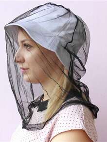 1pc Anti-Insect Anti-Mosquito Head Net Hat, Lightweight Breathable Mesh Design, UV Protection, Packable Polyester Headwear, Suitable For Fishing, Camping, Hiking, Outdoor Activities - Unisex