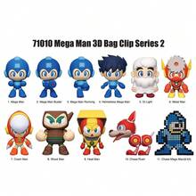 MEGAMAN 盲袋官方*神秘盲盒袋夹吊坠钥匙扣 1 件无头盔洛克人 Dr Light Metal Man Crash Man Rush 或其他角色随机一个来自标志性游戏系列的可收藏 3D 人物非常适合粉丝和收藏家有趣的惊喜礼物耐用钥匙扣适合日常使用和展示您最喜欢的角色 - 藍色 - 查看 6