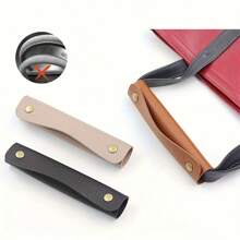 PU Leather Bag Shoulder Strap Protector, Portable PU Leather Handle Cover, Luggage Trolley Case Cover, Removable Handle Seat Belt Protector, Suitable For Boxes, Bags, Handbags, Suitcases, Backpacks, Travel Essentials, Student Back-To-School Supplies, Holiday Supplies, Airplane Essentials