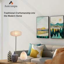 Paper Floor Lamp 58 Inch Tall Lantern Lamp For Living Room Japanese Rice Paper Lamp Beside Sofa With Warm And Soft Lighting For Bedroom Office - Modern - View 5