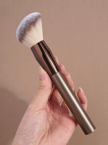 MAANGE 1pc/2pcs Professional Aluminum Finger Makeup Brushes, Featuring Soft Fibers, Skin-Friendly, Suitable For Blending, Polishing And Priming Liquid, Cream And Powder Products, Ideal For Daily Makeup, Home Or Travel Use, A Great Gift For Women And Girls, Includes Foundation Brush, Concealer Brush, Blush Brush, Contour Brush, Bronzer Brush, Powder Brush And More.