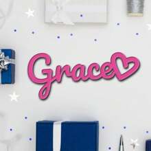 1pc Customized Acrylic Name Plate, Personalized Name, Customized Plaque, Unique Restaurant Wall Decor, Plate Decoration, Suitable For Bedroom, Cake Decor, Children's Day, Christmas, Halloween, Back To School, Birthday, Party Gifts, Customized Gifts