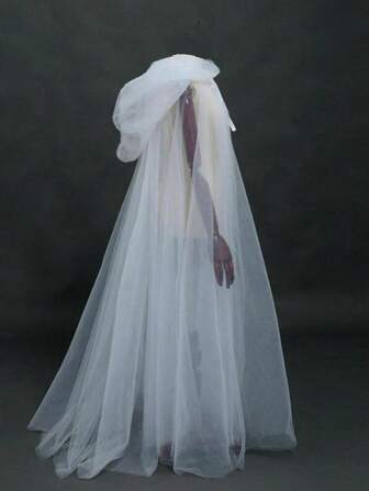 1pc Unisex 130cm/160cm/190cm Solid Color Mesh Black Tulle Hooded Cape Cloak, 3-Layer Tulle Hooded Cape, 2-Layer Tulle Hood, Suitable For Nightclub, Bar, Wedding, Bridesmaid, Halloween Costume, Available In Red, White, Black. 130cm Size Option For Customers Under 130cm Total Height, 160cm Size Option For Customers Under 160cm Total Height, 190cm Size Option For Customers Under 190cm Total Height.