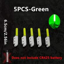 夜钓竿尖灯套装、夜钓指示灯、LED 荧光棒、智能变色咬钩报警器、CR425 浮漂锂电池（不可充电）、夜钓必备配件