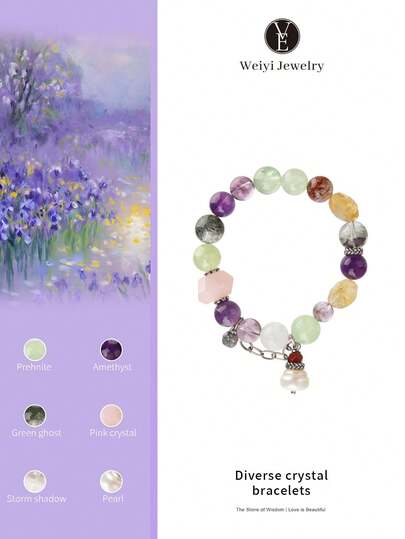 VE 1 件高品质 S925 银 A 级天然紫水晶多功能护身符，适合自己、闺蜜、女友、朋友、妈妈、男女通用。首饰颜色随机