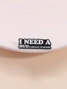 1pc I Need A Nap Cartoon Brooch Pin, Unisex Daily Accessories - Letter - View 13