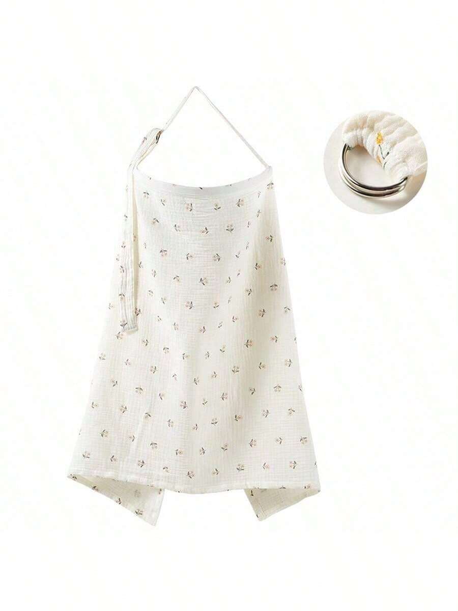 柔软平纹细布哺乳罩、母乳喂养围巾、婴儿车遮篷、遮阳毯、婴儿多用途哺乳罩、便携式户外使用、春夏季