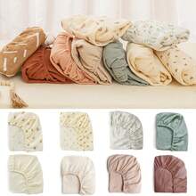 1 tấm ga trải giường cũi trẻ em, chất liệu mềm mại và thân thiện với da, phù hợp với trẻ sơ sinh, dễ giặt và không bị xê dịch, vừa với nệm cũi trẻ em tiêu chuẩn có kích thước 130*70cm - Nhiều màu - Xem 1