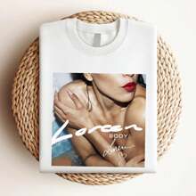 180g Pure Cotton New Loreen Body Singer Gift For Fan Cotton Tee Basic S To 5XL T-Shirt TMB1808 Comfortable Designer Clothes Graphic Fashion For Men For Women Slightly Stretchy Soft Casual Versatile Summer Unisex Print Round Neck Short Sleeve Streetwear Top For Everyday Wear Stylish Breathable