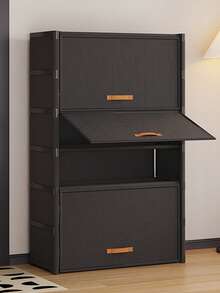 1个带盖防尘鞋架，储物架，节省空间，坚固时尚，易于组装和拆卸，便携，适用于客厅、卧室、玄关、办公室、家庭，多层收纳，节日礼物、情人节礼物、儿童礼物 - 彩色 - 查看 7