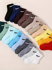 2020年6月10日 婴儿及幼儿纯色糖果色休闲中筒袜，秋冬季 - 彩色 - 查看 3