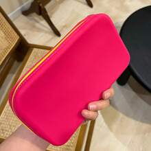 Large Square Silicone Cosmetic Bag, Beach Bag, Hand Bag, Wristlet Pouch, Travel Toiletry Organizer Bag, Makeup Brush & Phone Multi-Function Storage Bag Room Decors, Makeup Bag, Travel Essentials, Organizer, Storage, Makeup Organizer, Makeup Bag, Toiletry Bag, Desk Organiser, Cosmetic Bag, Makeup Bag Make Up Pouch, Make Up Bags, Makeup Bag, Bag, Make Up Pouch, Travel Essentials, Makeup Bag, Cosmetic Bag, Large Capacity, Large Makeup Bag,Gifts For Women,Christmas Gifts,Gift Ideas For Women - Multicolor - View 3