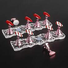 4 Set Nail Holder Stand - Display Wave Shape Acrylic Nails, Magnetic Holder & Practice Station Salon Display Stand, New Nail Product Photography Assistant, Nail Design Showcase, Must-Have Nail Art Creation, 2026 Trending Nail Accessory, Aesthetic Pink Color, Great Gifts Or Personal Use - 2套粉色指甲架 - 查看 6