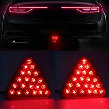 Luz Stop Led  Triangulo Trasera Auto Calavera Faro Lampara Auxiliar Tunning Tipo F 1 Triangulo Deportivo Vmingo Mexico - Rojo - Ver 4