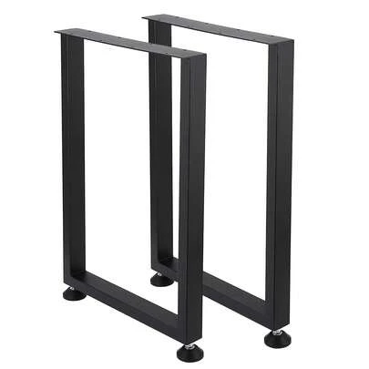 17.7" Metal Table Legs, Desk Legs, Coffee Table Legs,Bench Legs For Desk, Coffee Tables, Dining Tables, Benches-14.5" H * 17.7" W Square Shape- Heavy Duty- Black