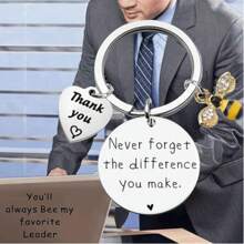 1 pieza Llavero grabado de acero inoxidable, gran regalo para amigos, colegas, compañeros de clase, equipo, accesorios de Acción de Gracias, Halloween, Día del Maestro, adornos navideños, regalos para hermana