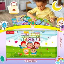 10/20 buc cărți cu stickere de desene animate, stickere distractive pentru activități de călătorie care pot fi lipite în mod repetat, inclusiv subiecte precum raționamentul matematic și memoria, cadouri perfecte de ziua de naștere pentru copii, jucării de Paște, jocuri, stickere, cadouri decorative de Halloween și Crăciun, înapoi la școală