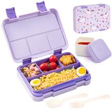 1个防漏便当盒，可拆卸零食盒，调味盒，适合作为工作礼物，可重复使用，方便的餐食和零食包装容器，学习用品 - 彩色 - 查看 18