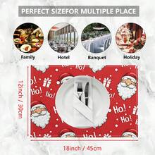 1 pieza/4 piezas/6 piezas Manteles individuales de lino con estampado de copos de nieve y árboles de Navidad, Navidad, regalo de Navidad, decoración navideña, adecuado para mesa de comedor, decoración para todo el año, manteles individuales modernos lavables, decoración de habitación, manteles individuales, posavasos, manteles de mesa de cocina y comedor, decoración de fiesta interior y exterior, decoración del hogar, regalo ideal