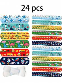 24片/30片可爱卡通女孩风格透气创可贴，6款随机款式 PE自粘创可贴运动户外时尚便签 - 万圣节和圣诞节礼物 - 款式随机 - 彩色 - 查看 13