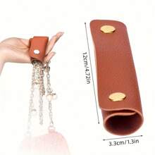 PU Leather Bag Shoulder Strap Protector, Portable PU Leather Handle Cover, Luggage Trolley Case Cover, Removable Handle Seat Belt Protector, Suitable For Boxes, Bags, Handbags, Suitcases, Backpacks, Travel Essentials, Student Back-To-School Supplies, Holiday Supplies, Airplane Essentials