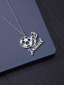 Collar con colgante personalizado inspirado en el fútbol - Regalo adecuado para amantes del fútbol, niños y niñas, regalo de graduación, regalo de regreso a la escuela, moda de regreso a la escuela - Multicolor - Ver 5
