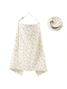 柔软平纹细布哺乳罩、母乳喂养围巾、婴儿车遮篷、遮阳毯、婴儿多用途哺乳罩、便携式户外使用、春夏季