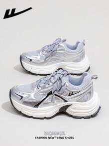 1 双 WARRIOR 女式厚底系带软底休闲鞋，低帮户外平底鞋，圆头低跟防滑纯色优雅软底登山鞋，适合学生，毕业照，平底鞋，低帮皮革运动鞋