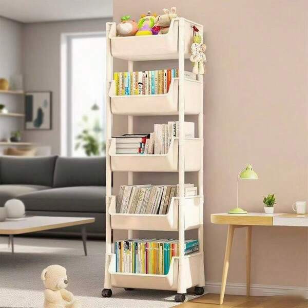 3/5 Tiers White, Colorful Storage Rack, Easy To Install, Durable Organizer For Garage, Shop, Kitchen - Freestanding, Multi-Compartment Design, Utility Rack