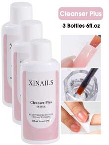 2 液体盎司指甲清洁剂，含速干水性清洁剂，适用于美甲刷、指甲延长胶、指甲油等，可用作脱脂清洁剂和指甲工具清洁剂，半瓶装