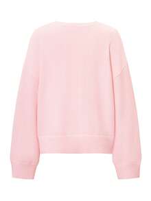 Live To Mo 女士冬季毛衣，女士休闲V领针织套头衫，粉色毛衣上衣，适合外出、约会、日常通勤、新年、圣诞节等场合穿着。