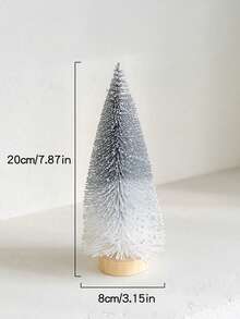 1pc/3pcs Mini Gradient Christmas Tree Decorative Ornament, Artificial Bottle Brush Christmas Tree With Wooden Base, Suitable For Christmas Decoration, Christmas Party, Home Desktop Decor And Photography Decoration, Home Decor, Christmas Decor, Room Decor - Multicolor - View 13