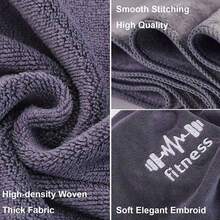 Asciugamano da palestra in microfibra ultra morbido, asciugamano sportivo assorbente, asciugamano extra large e morbido, asciugamano da yoga, asciugamano fitness, asciugamano per sudore, asciugamano da allenamento, grigio, rosa, blu, marrone