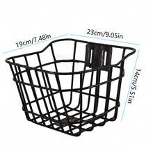 Adult Bike Front Basket Extra Thick Iron Wire Bike Hanging Basket Suitable For Most Type Of Bikes