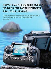 4DRC New K9 MAX Upgraded Aerial Drone Remote With Real-Time Display | 4-Axis Brushless Motors | HD Dual Cameras (Photo/Video) Optical Flow Hover | One-Key /Landing/Roll – Easy For Beginners Perfect Multirotor RC Aircraft & Flying Toy For Indoor/Outdoor/Party Fun & Races WiFi & 2.4GHz | Ideal Birthday, Christmas & Halloween Gift - Black - View 6